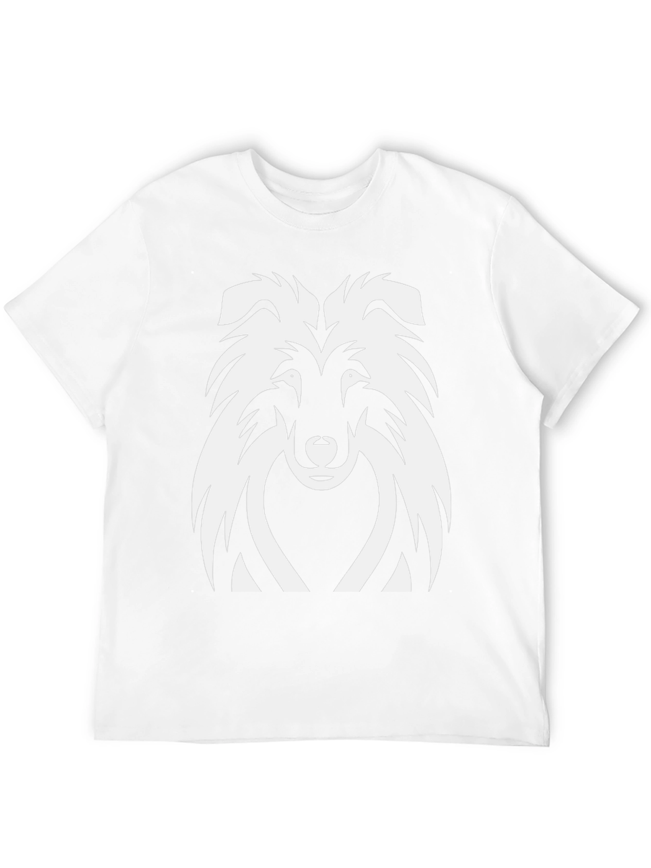 Collie Dog Graphic Tee - Black Cotton T-Shirt
