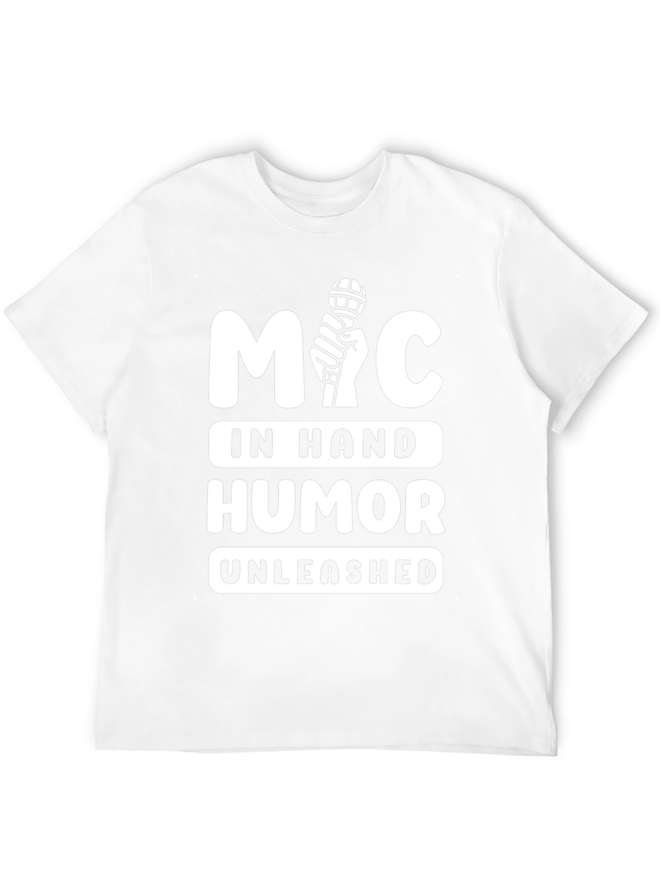 Mic In Hand Humor Unleashed Graphic Tee