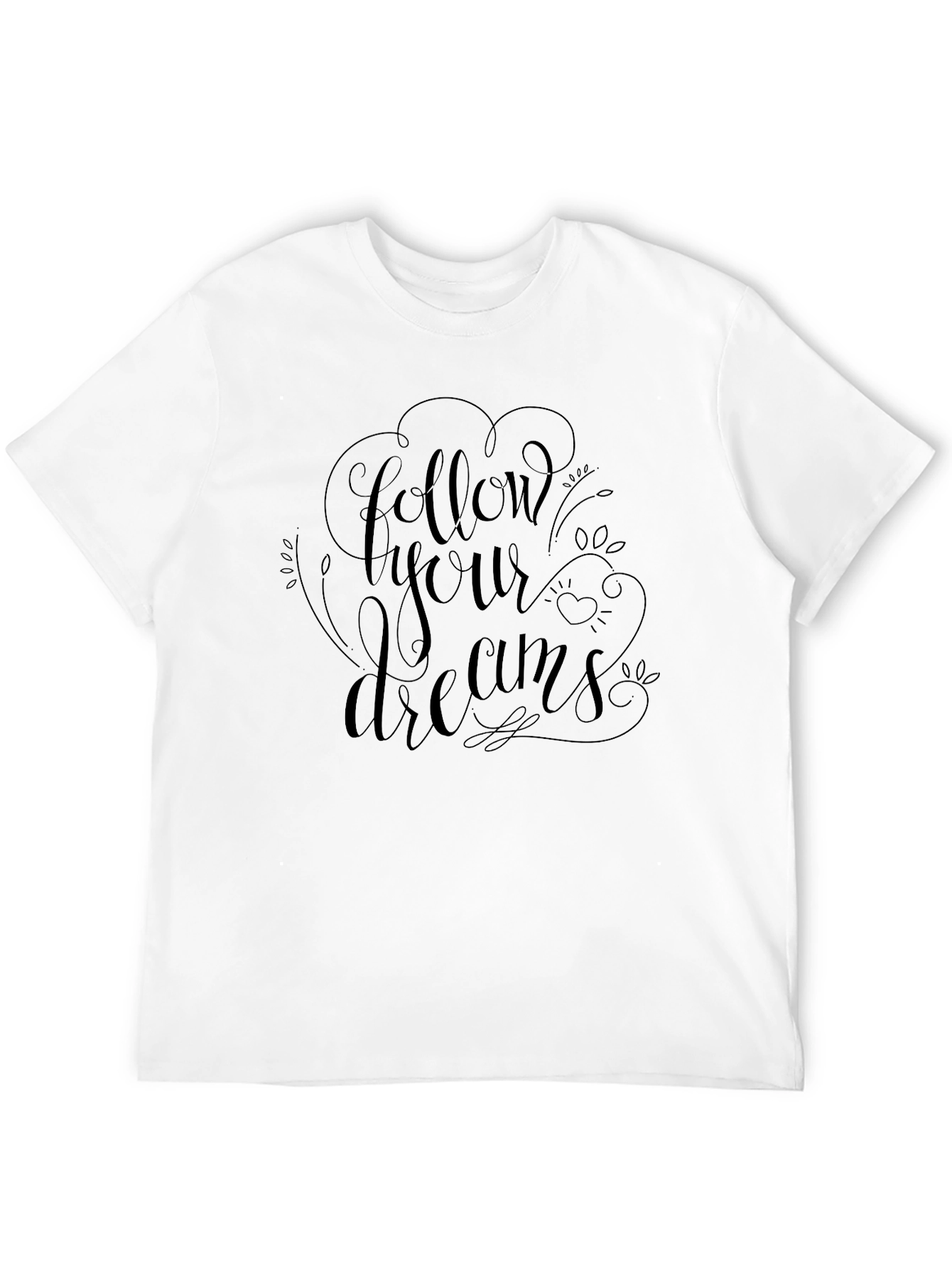 Follow Your Dreams Black Graphic Tee