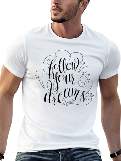 Follow Your Dreams Black Graphic Tee