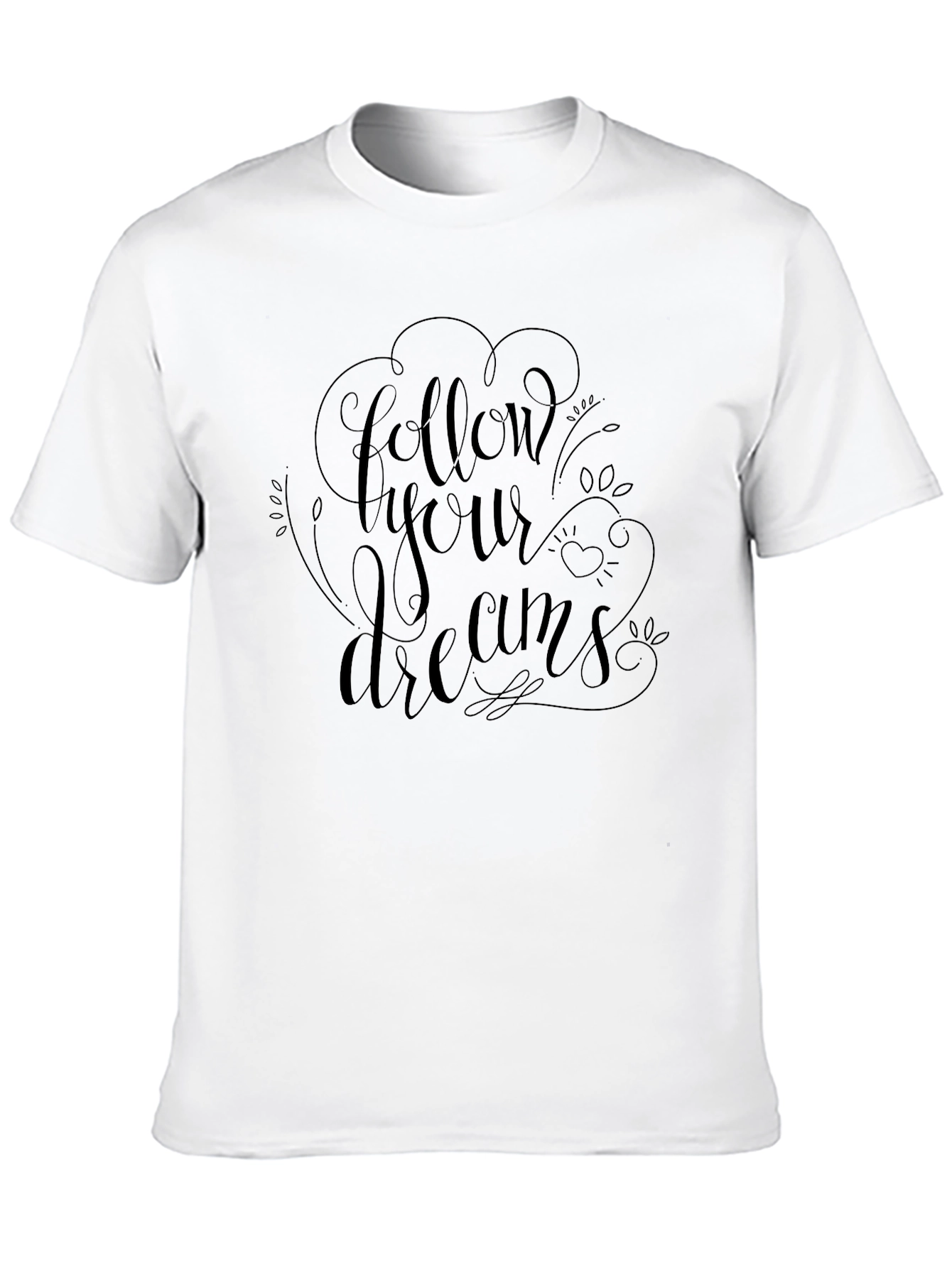 Follow Your Dreams Black Graphic Tee