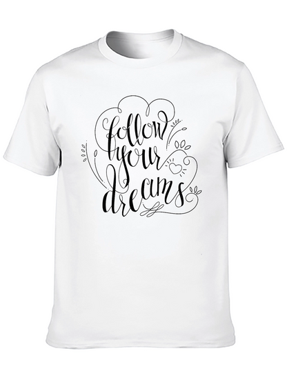 Follow Your Dreams Black Graphic Tee