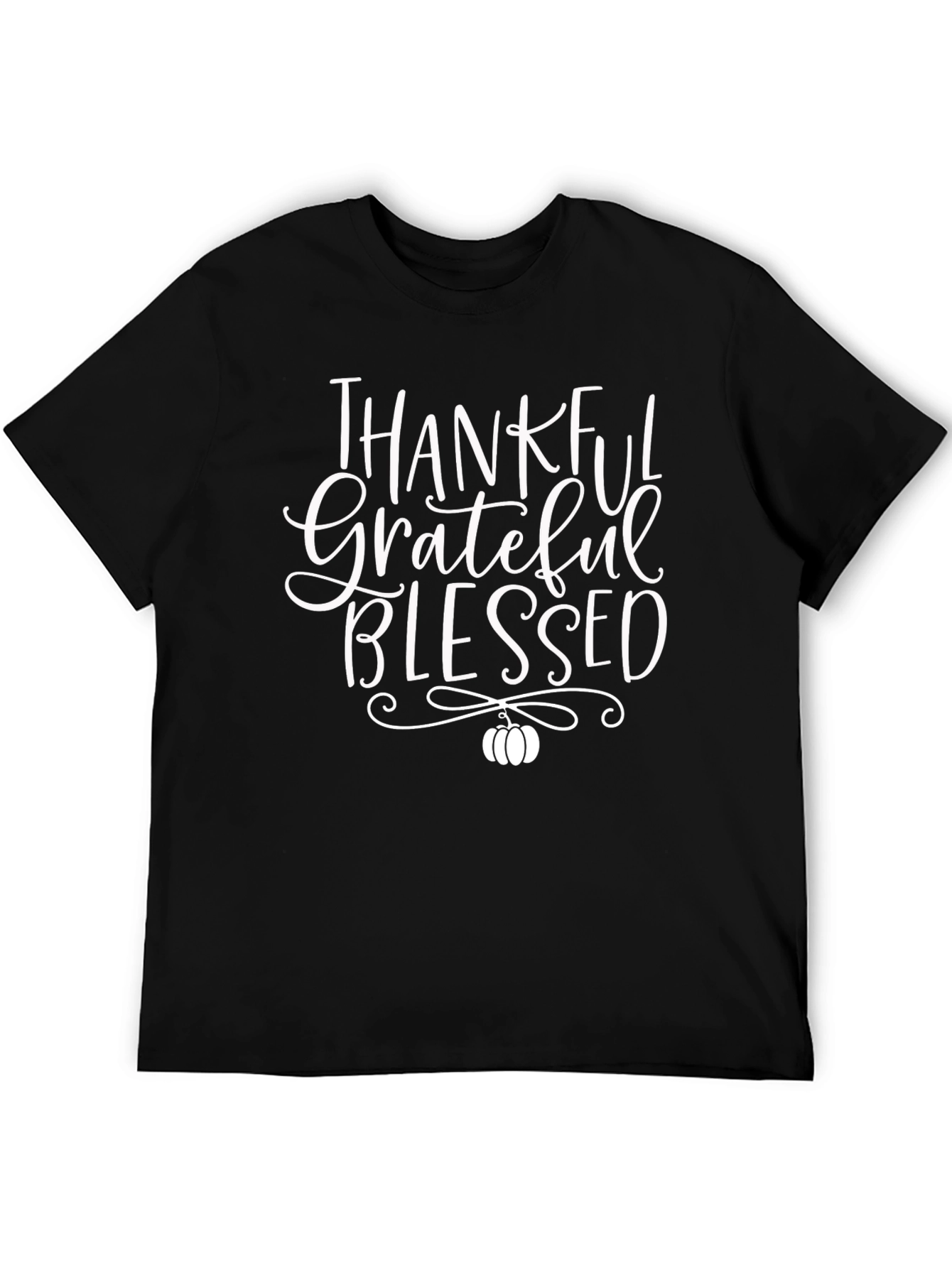 Thankful Grateful Blessed Black T-Shirt