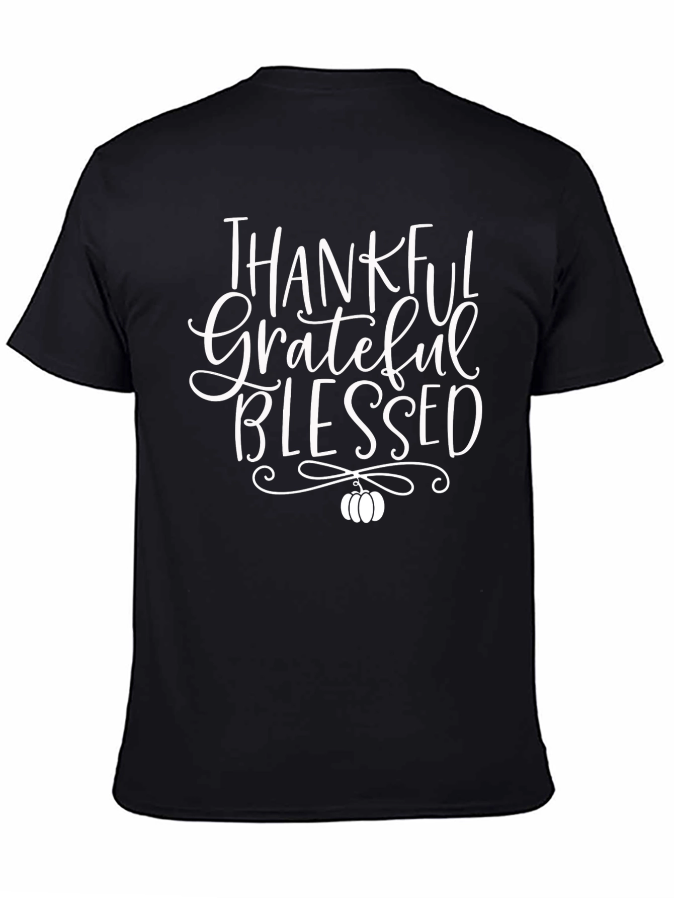 Thankful Grateful Blessed Black T-Shirt