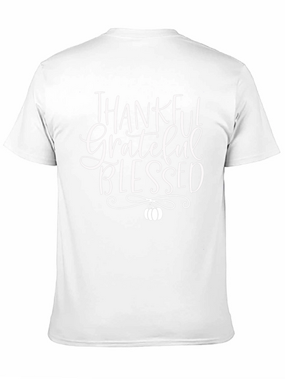 Thankful Grateful Blessed Black T-Shirt