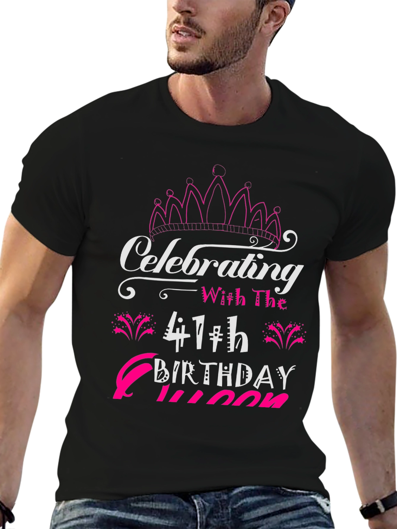 Celebrating 41th Birthday Queen Black T-Shirt