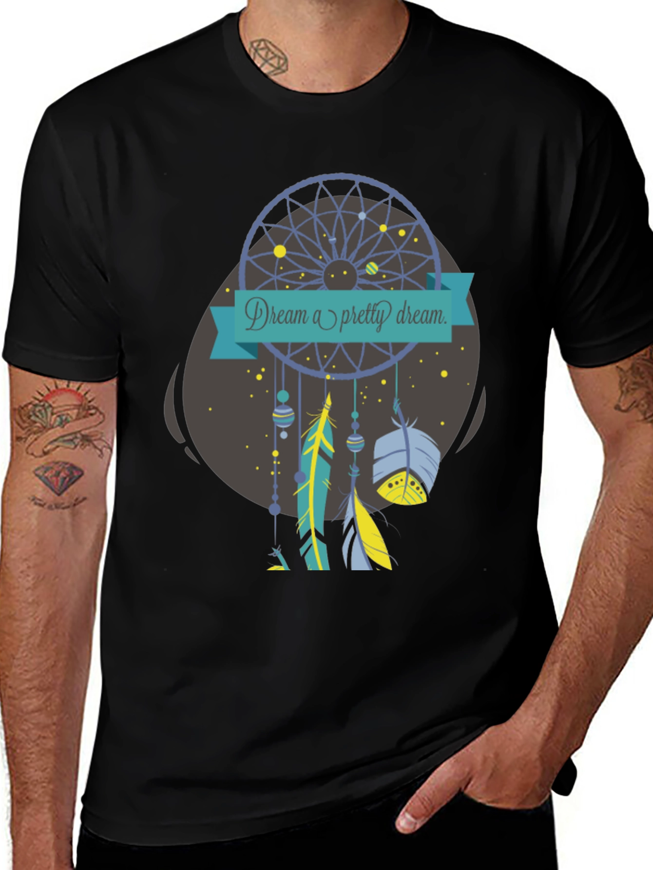 Dream a Pretty Dream T-Shirt - Black Cotton Tee
