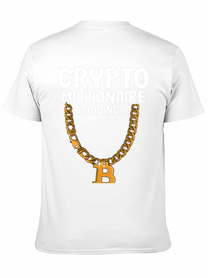 Crypto Millionaire Loading Bitcoin Chain Graphic T-Shirt