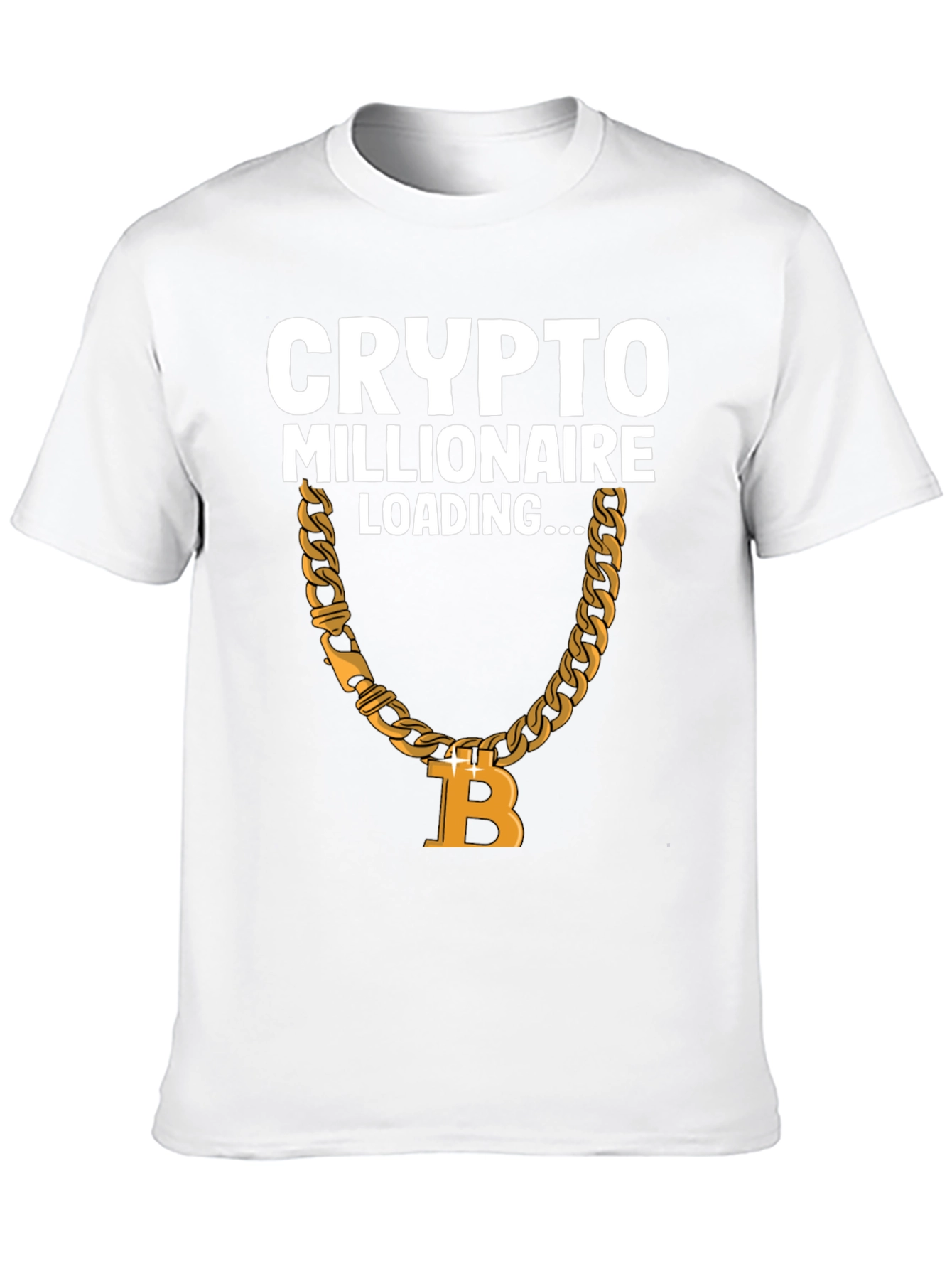 Crypto Millionaire Loading Bitcoin Chain Graphic T-Shirt