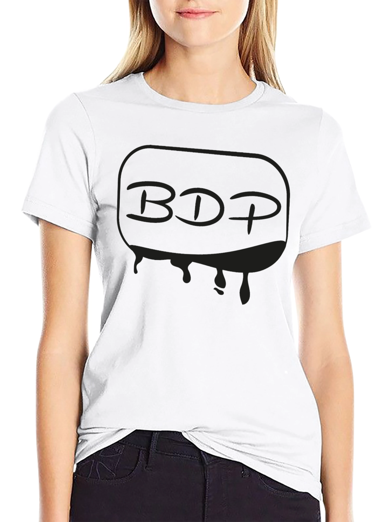 Mens Black Graphic T-Shirt - BDP Drip Design