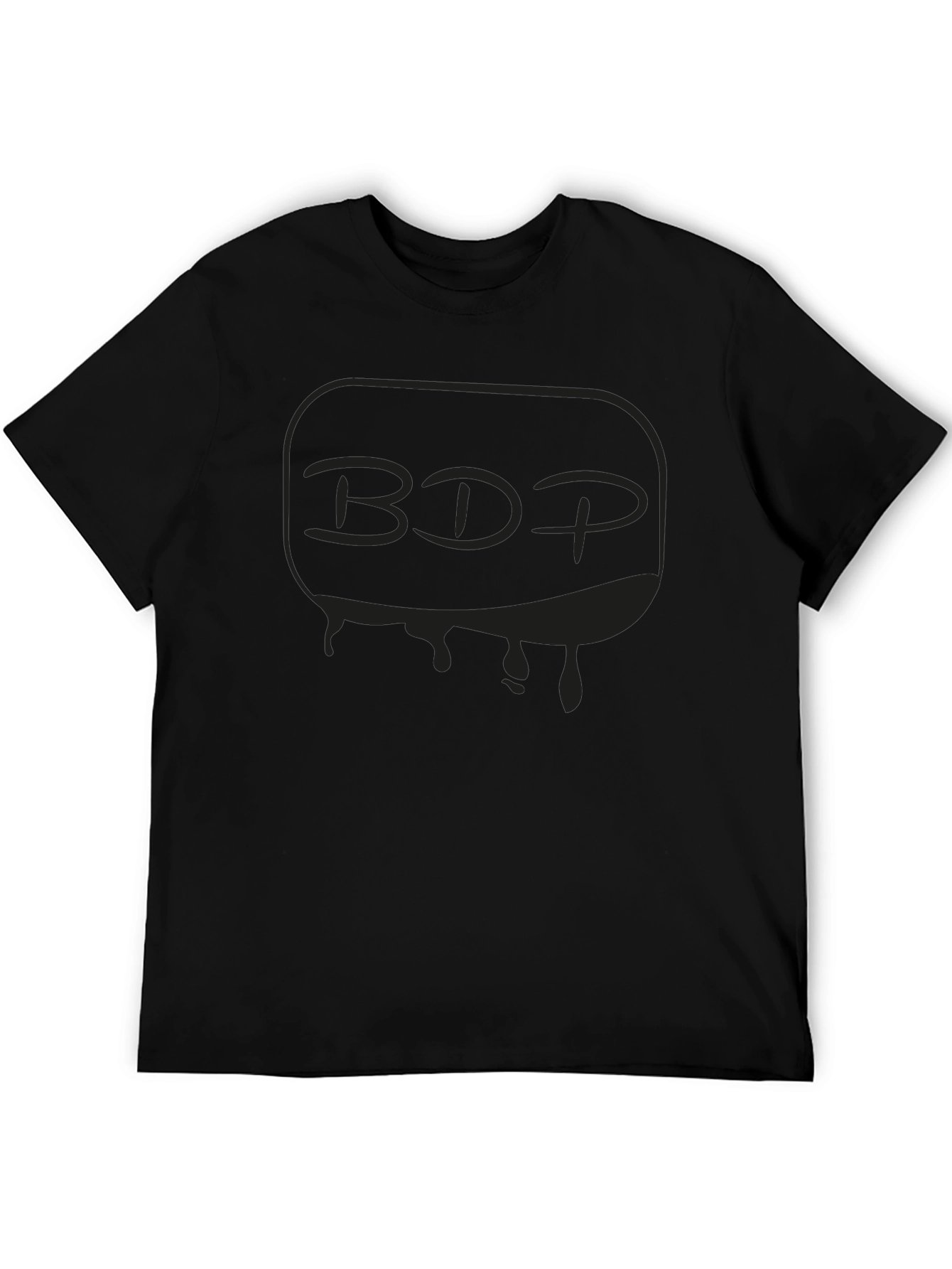 Mens Black Graphic T-Shirt - BDP Drip Design