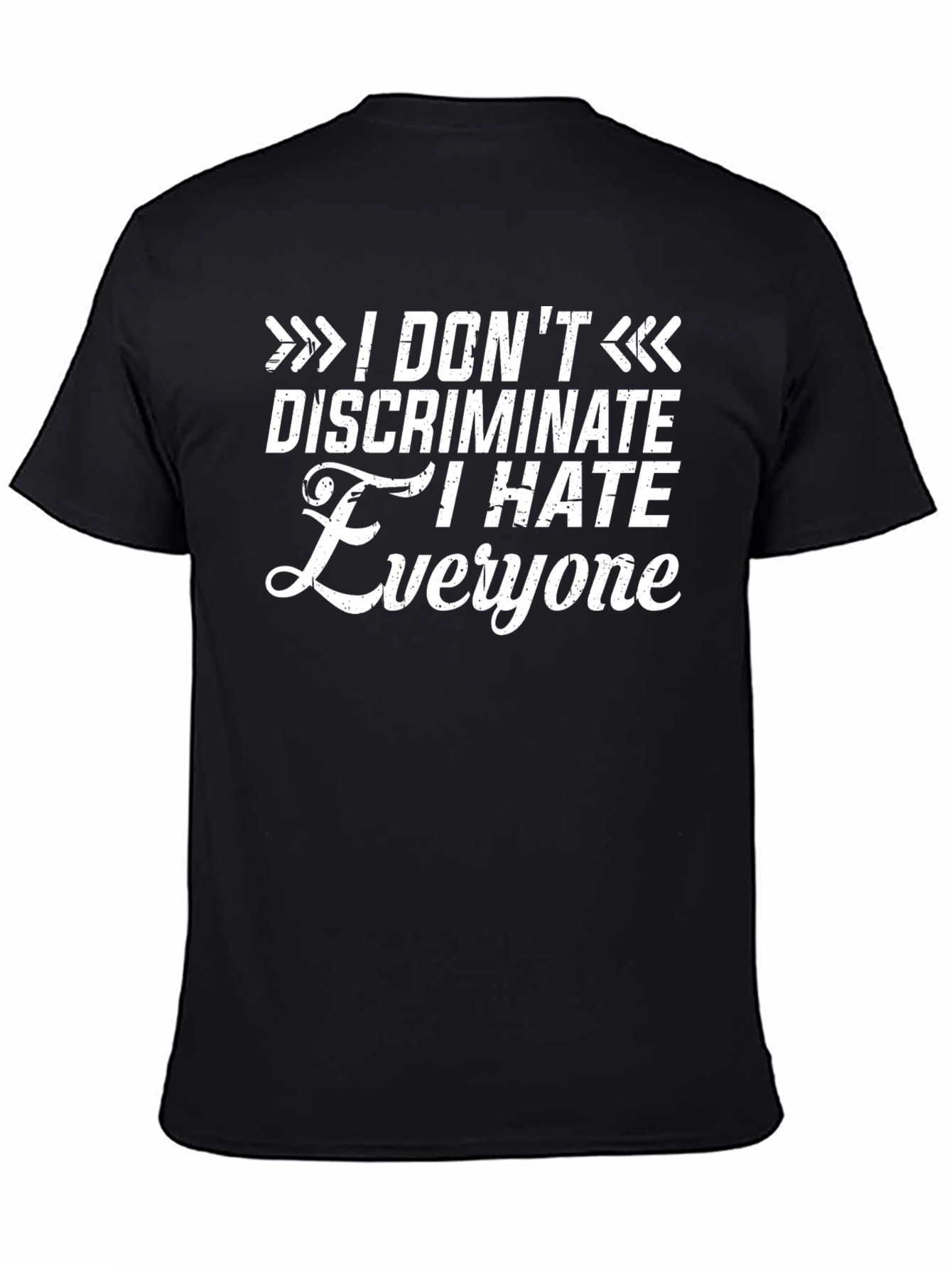 I Hate Everyone Black Graphic T-Shirt