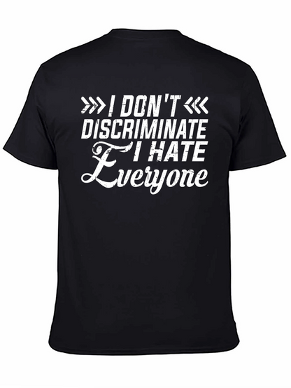 I Hate Everyone Black Graphic T-Shirt
