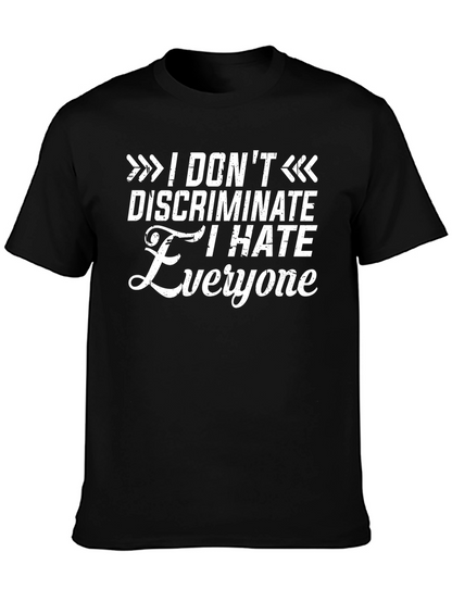 I Hate Everyone Black Graphic T-Shirt