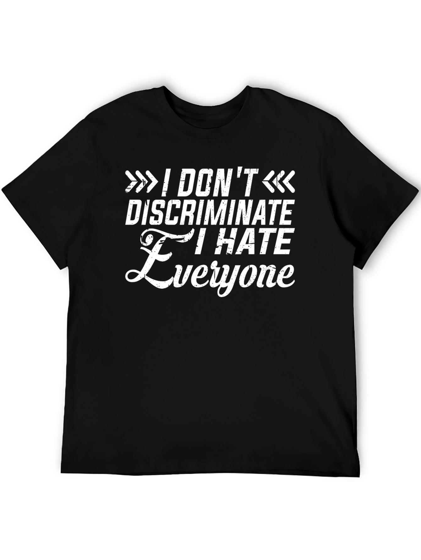 I Hate Everyone Black Graphic T-Shirt