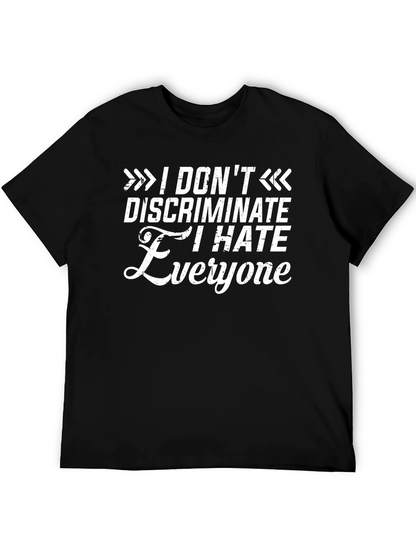 I Hate Everyone Black Graphic T-Shirt