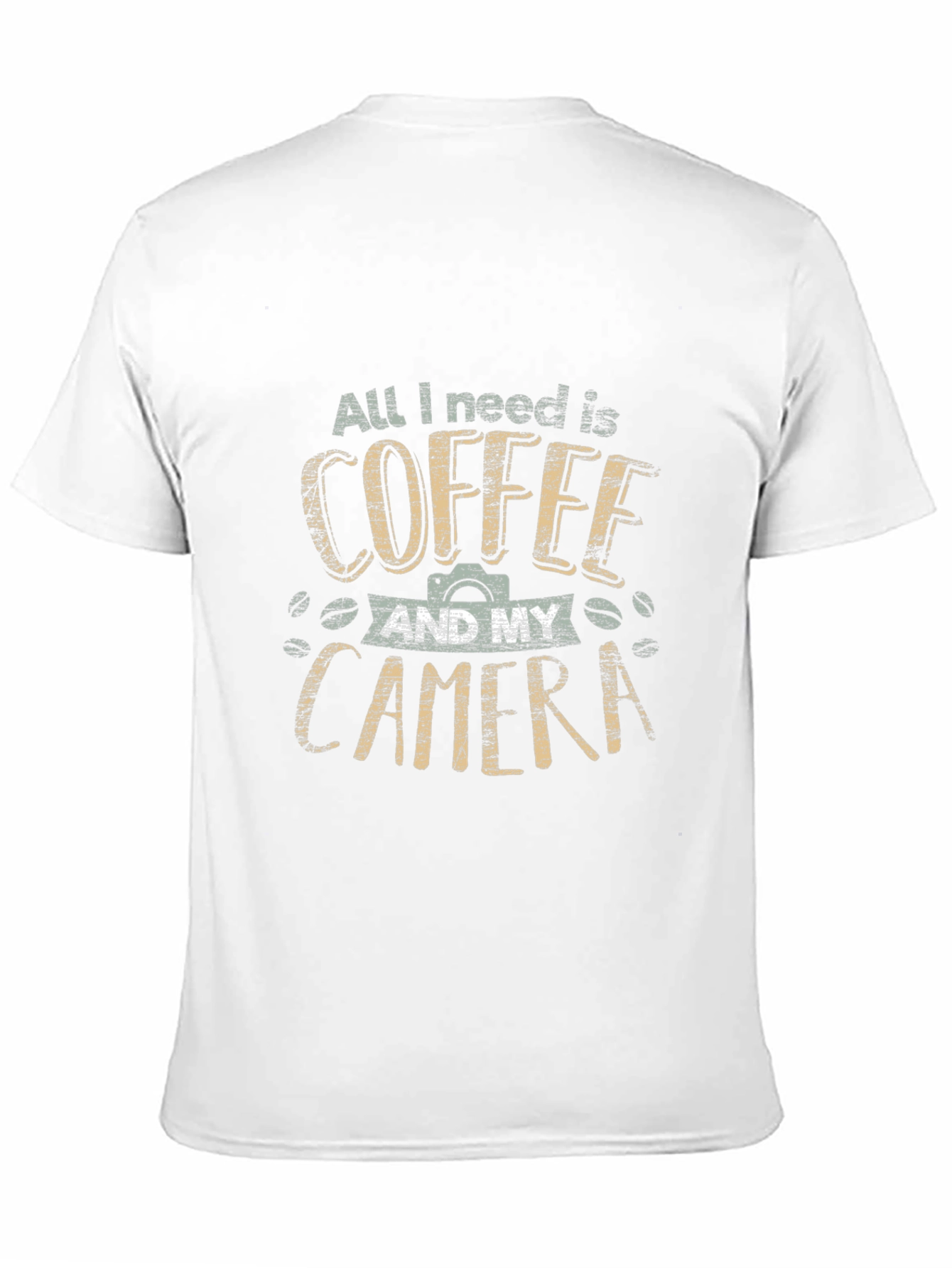 Coffee Camera Graphic T-Shirt - Black Cotton Tee