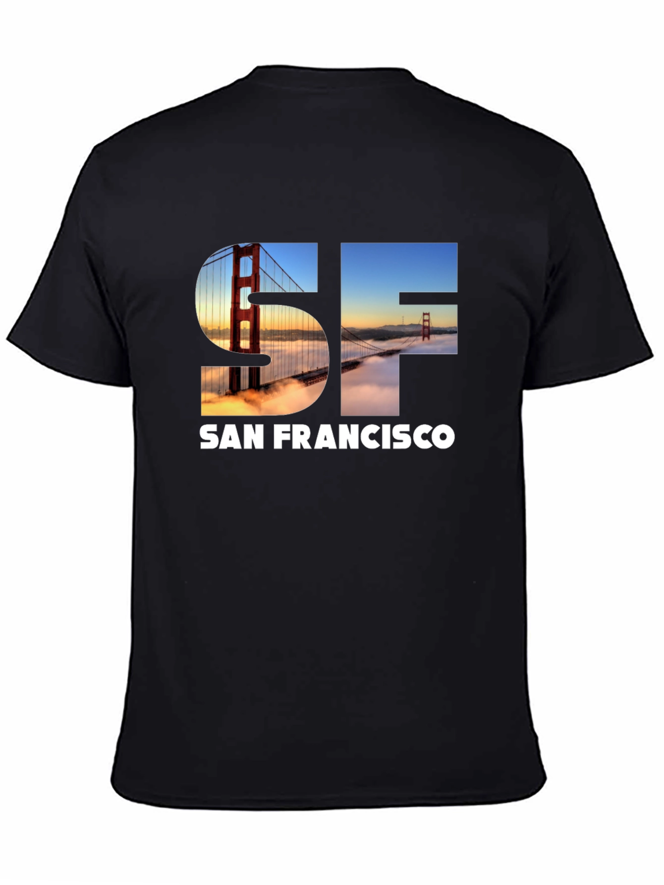 San Francisco Bridge Graphic Black T-Shirt