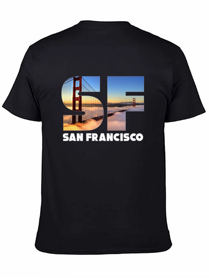 San Francisco Bridge Graphic Black T-Shirt