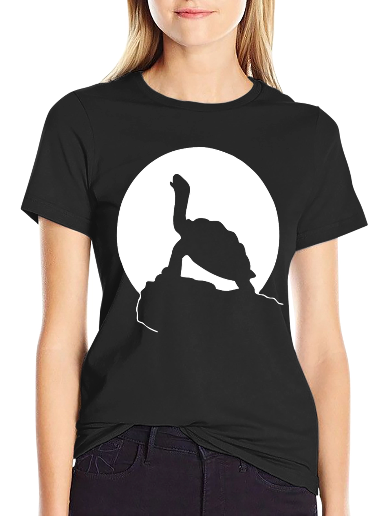 Turtle Silhouette T-Shirt - Black Graphic Tee