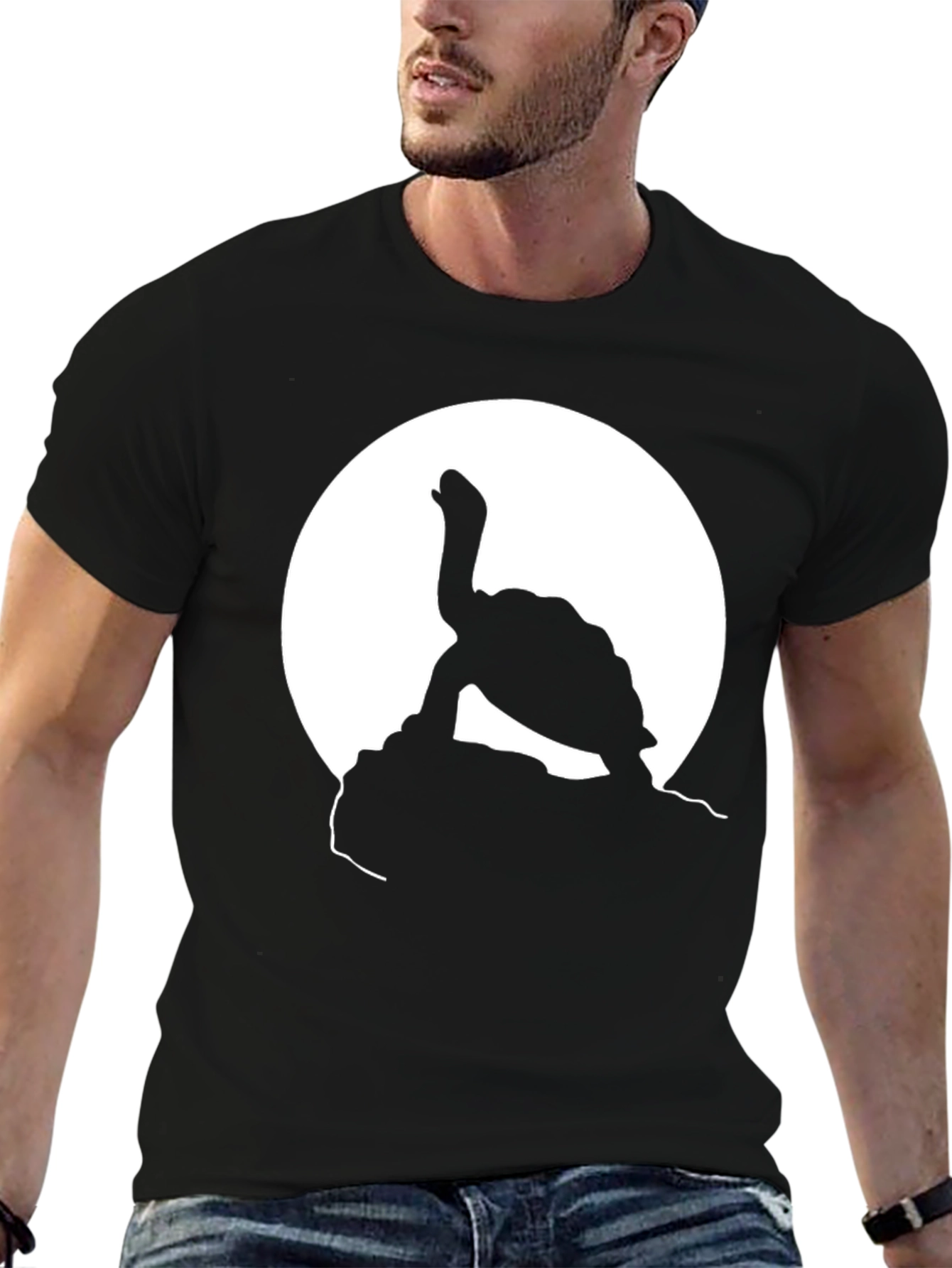 Turtle Silhouette T-Shirt - Black Graphic Tee