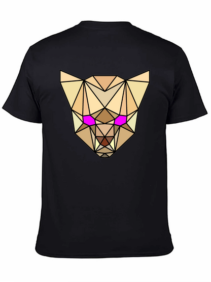 Geometric Animal Tee - Abstract Lynx Graphic T-Shirt