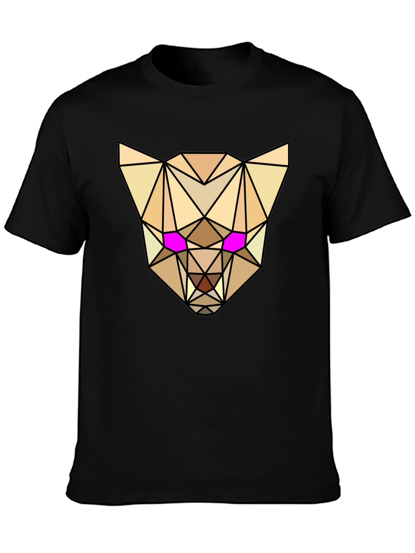 Geometric Animal Tee - Abstract Lynx Graphic T-Shirt