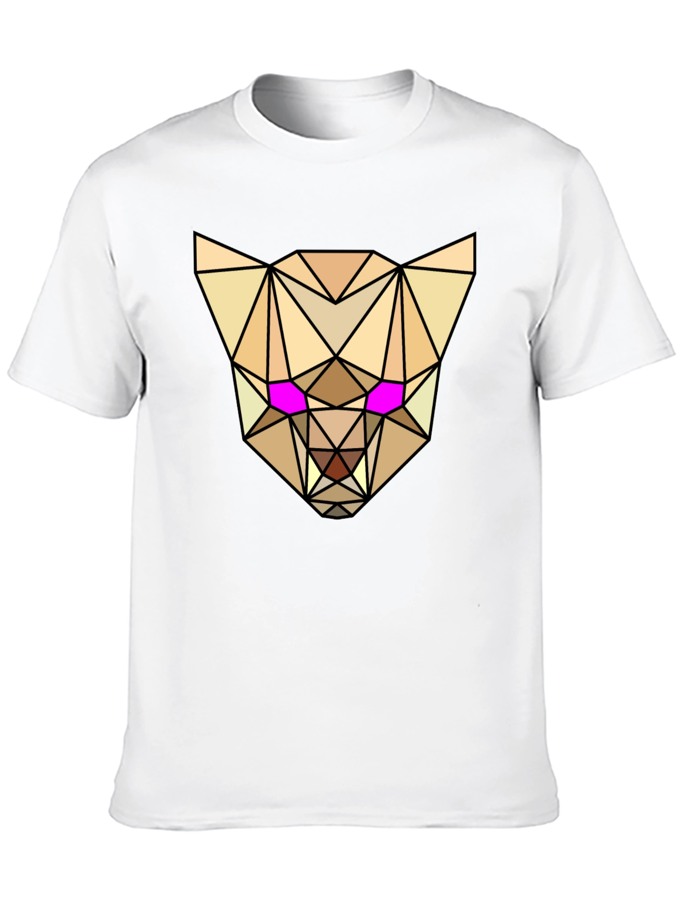 Geometric Animal Tee - Abstract Lynx Graphic T-Shirt