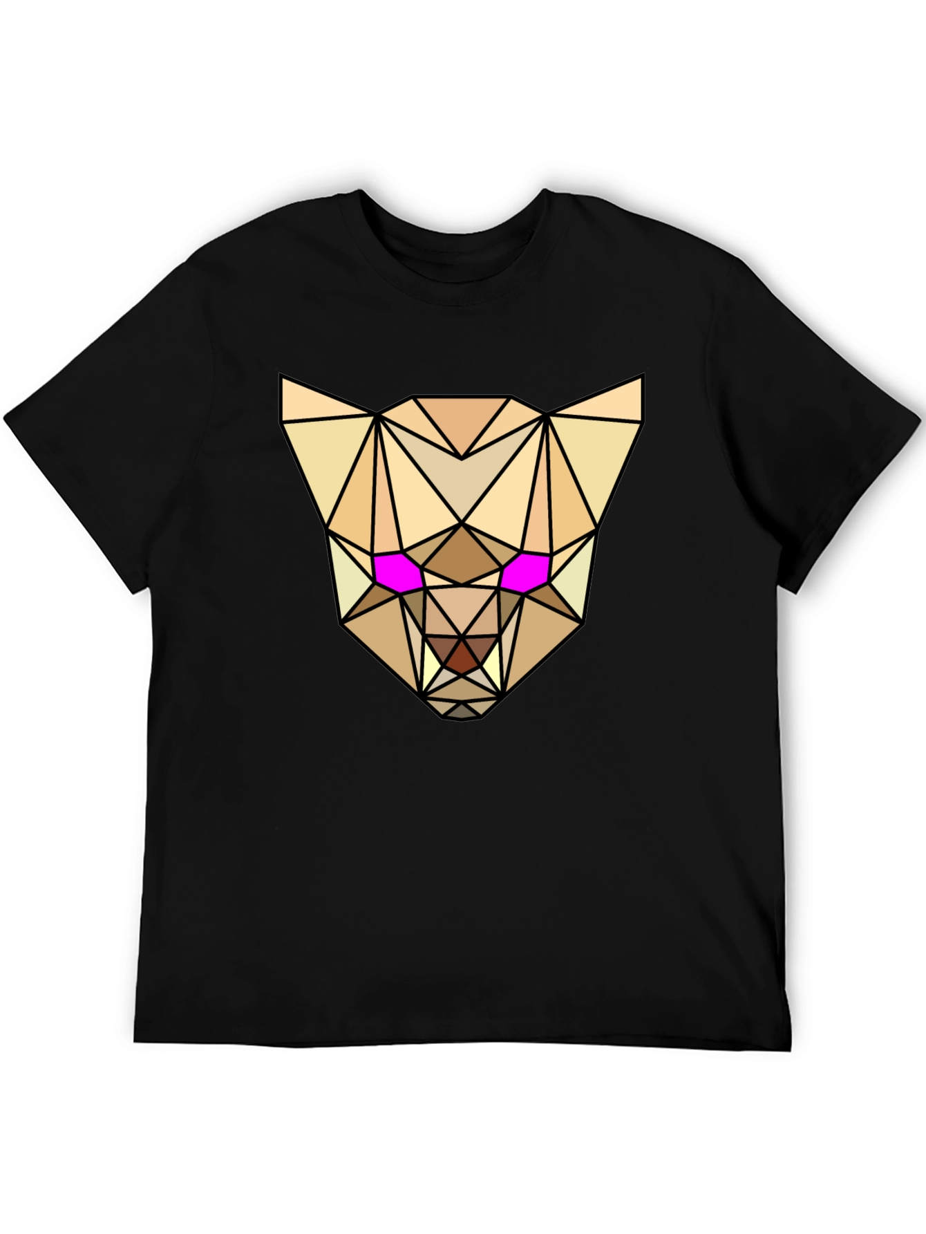 Geometric Animal Tee - Abstract Lynx Graphic T-Shirt