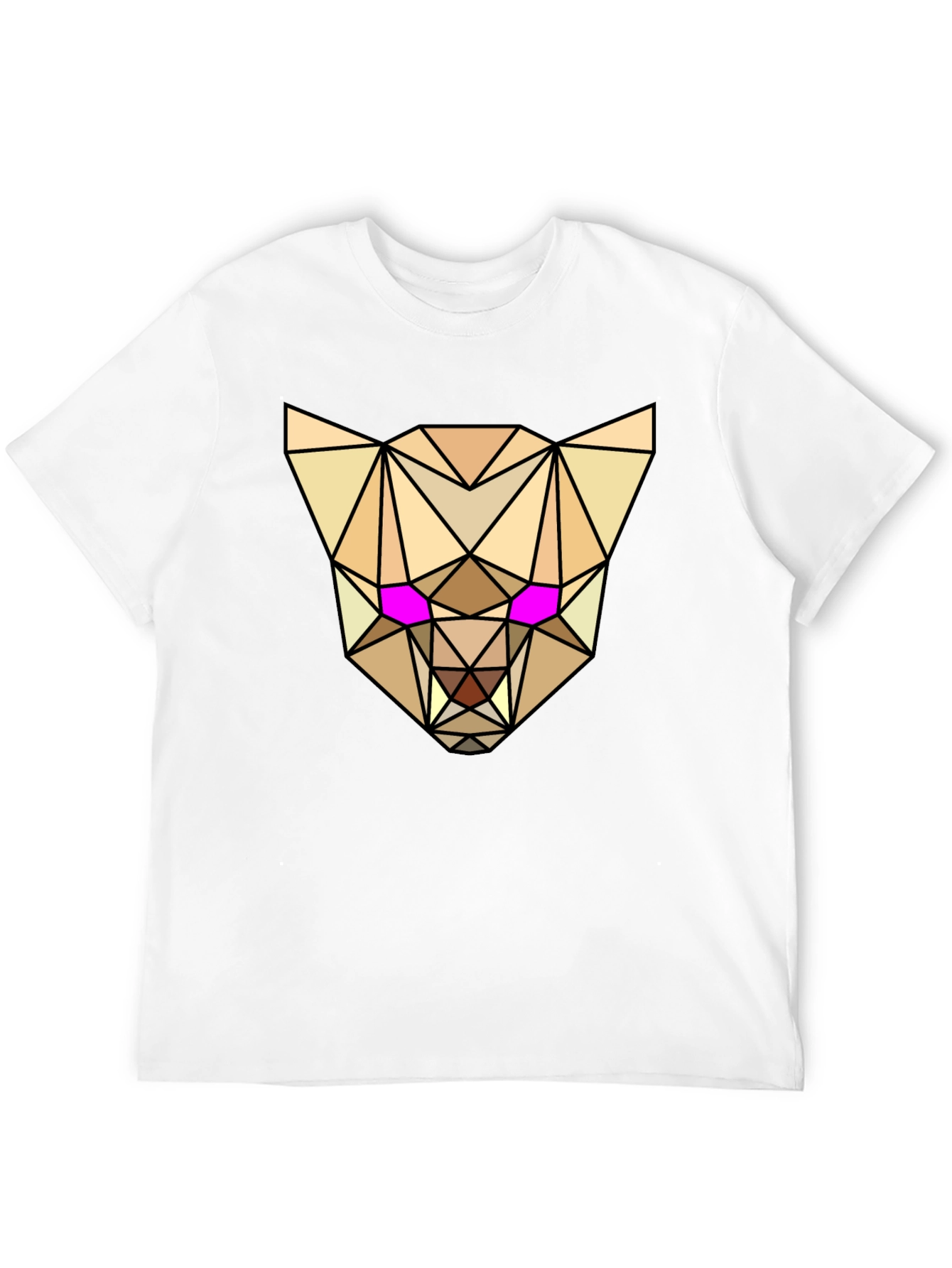 Geometric Animal Tee - Abstract Lynx Graphic T-Shirt
