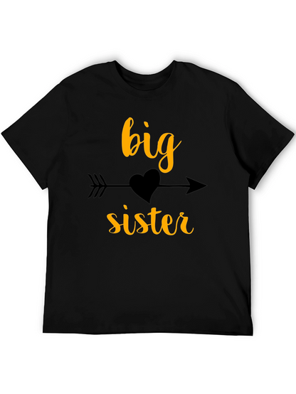Big Sister Arrow Heart T-Shirt - Cute Sibling Tee