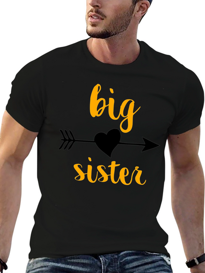 Big Sister Arrow Heart T-Shirt - Cute Sibling Tee