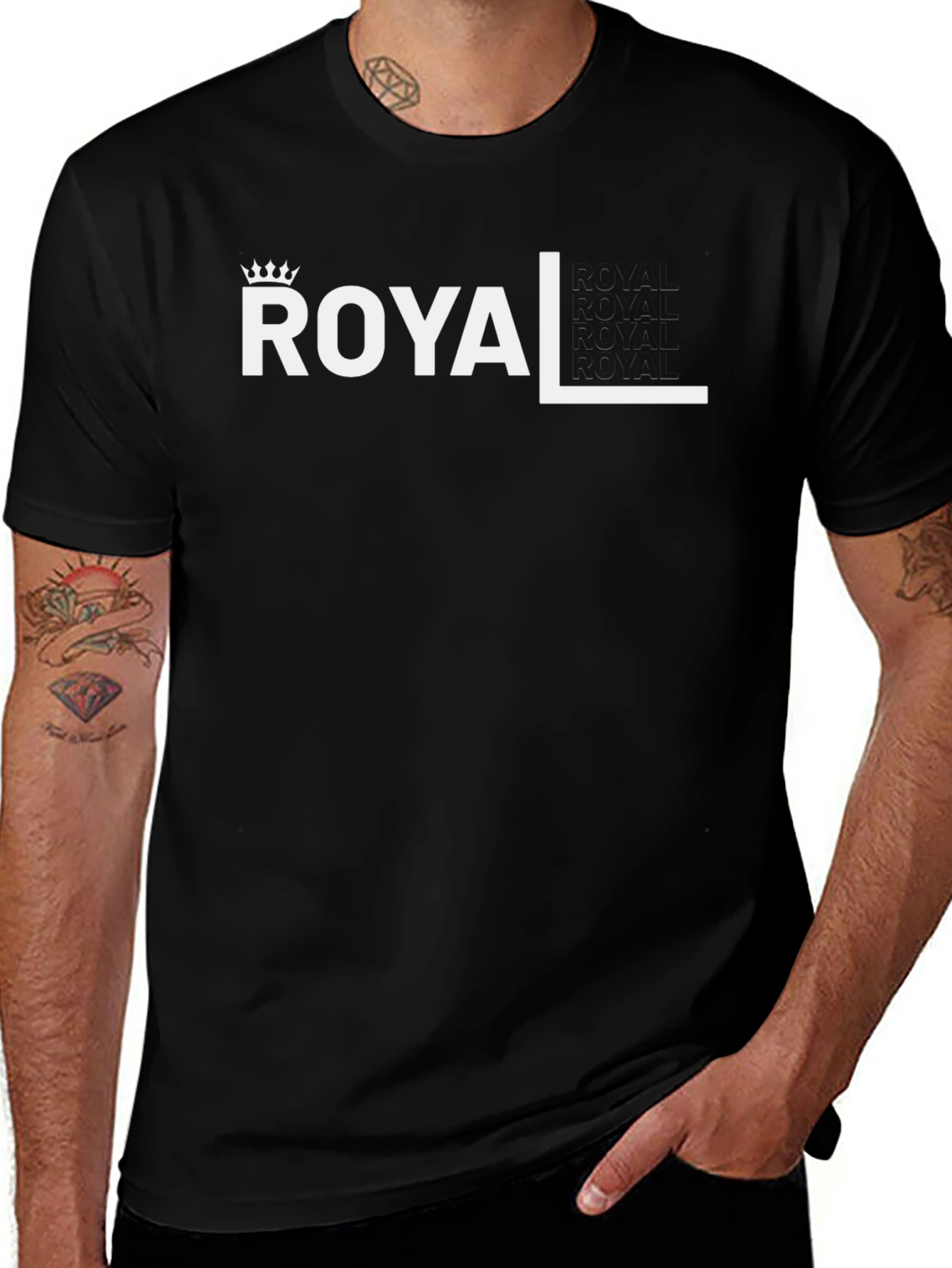 Royal Graphic Black T-Shirt