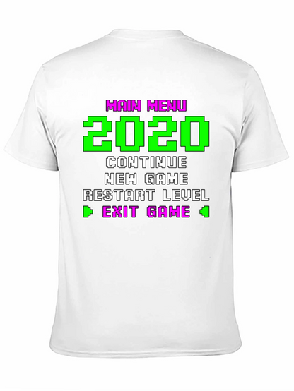 Retro Gamer Menu T-Shirt - 2020 Continue New Game