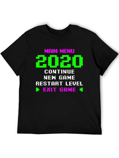 Retro Gamer Menu T-Shirt - 2020 Continue New Game