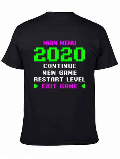 Retro Gamer Menu T-Shirt - 2020 Continue New Game