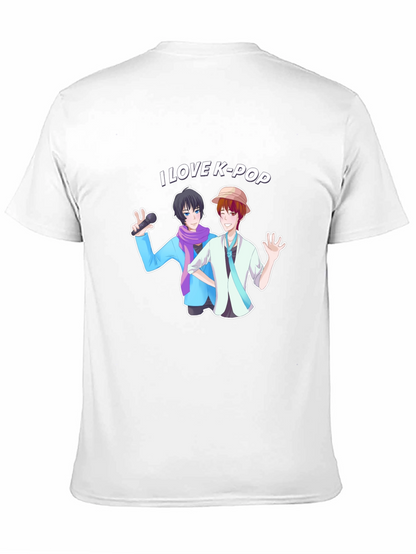 I Love K-Pop Black Graphic Tee Shirt