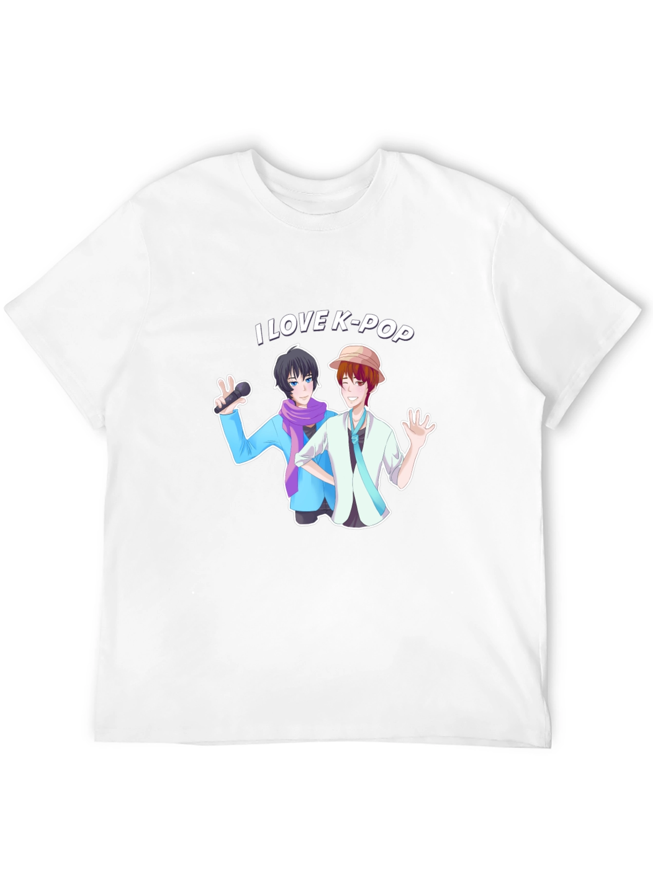 I Love K-Pop Black Graphic Tee Shirt