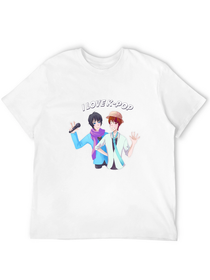 I Love K-Pop Black Graphic Tee Shirt