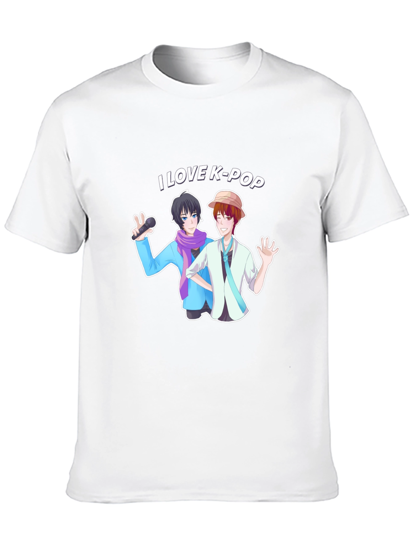I Love K-Pop Black Graphic Tee Shirt