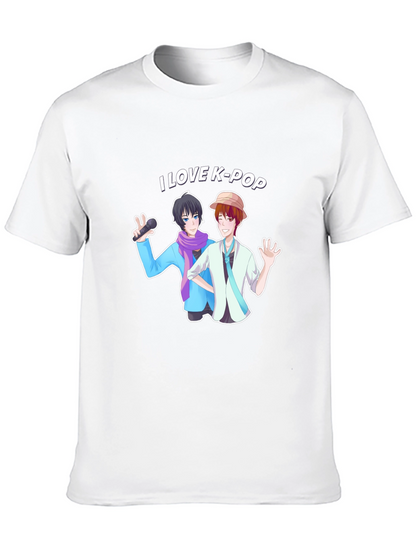 I Love K-Pop Black Graphic Tee Shirt