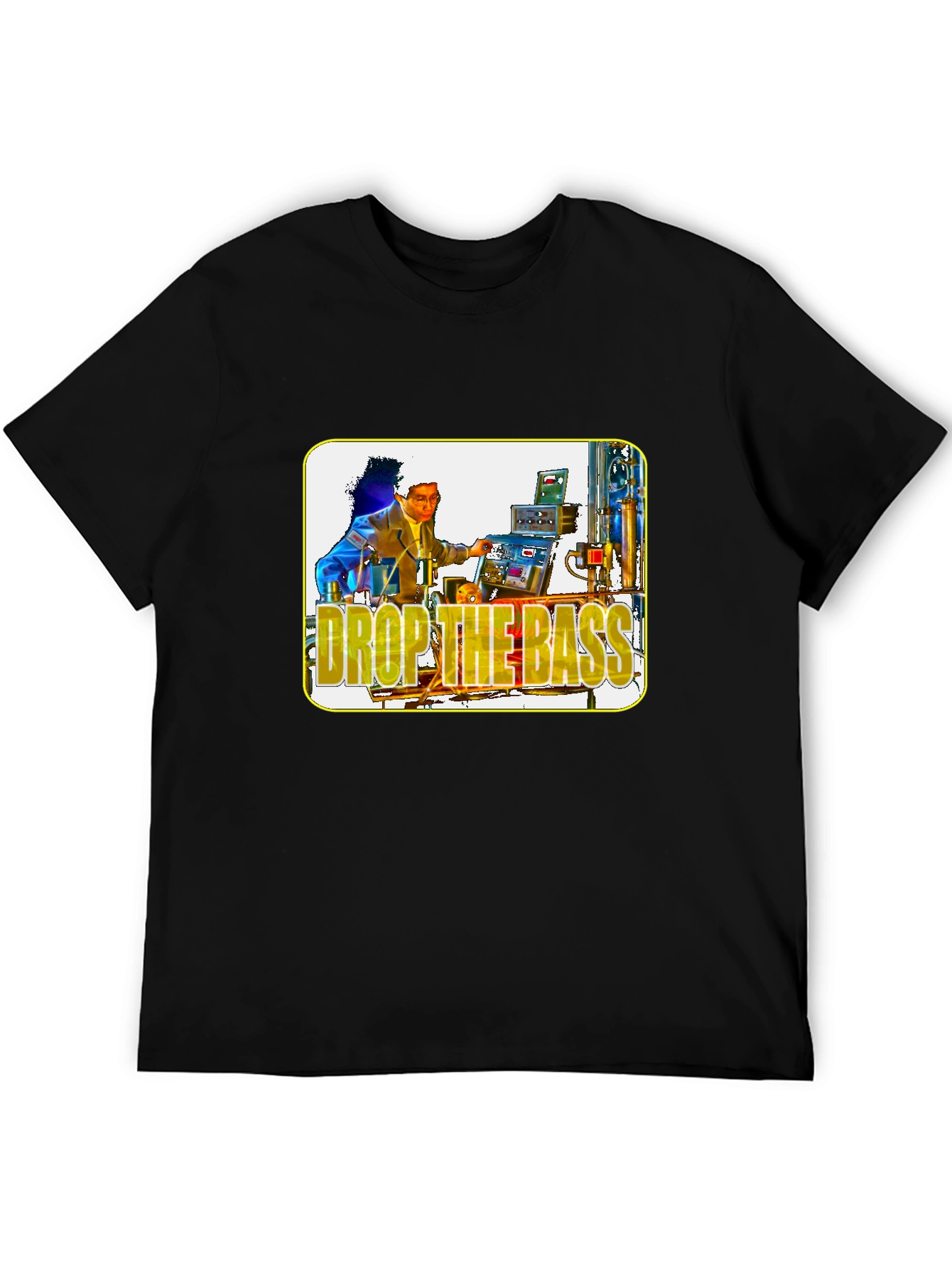 Drop the Bass Graphic Tee - Black Cotton T-Shirt