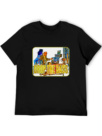 Drop the Bass Graphic Tee - Black Cotton T-Shirt