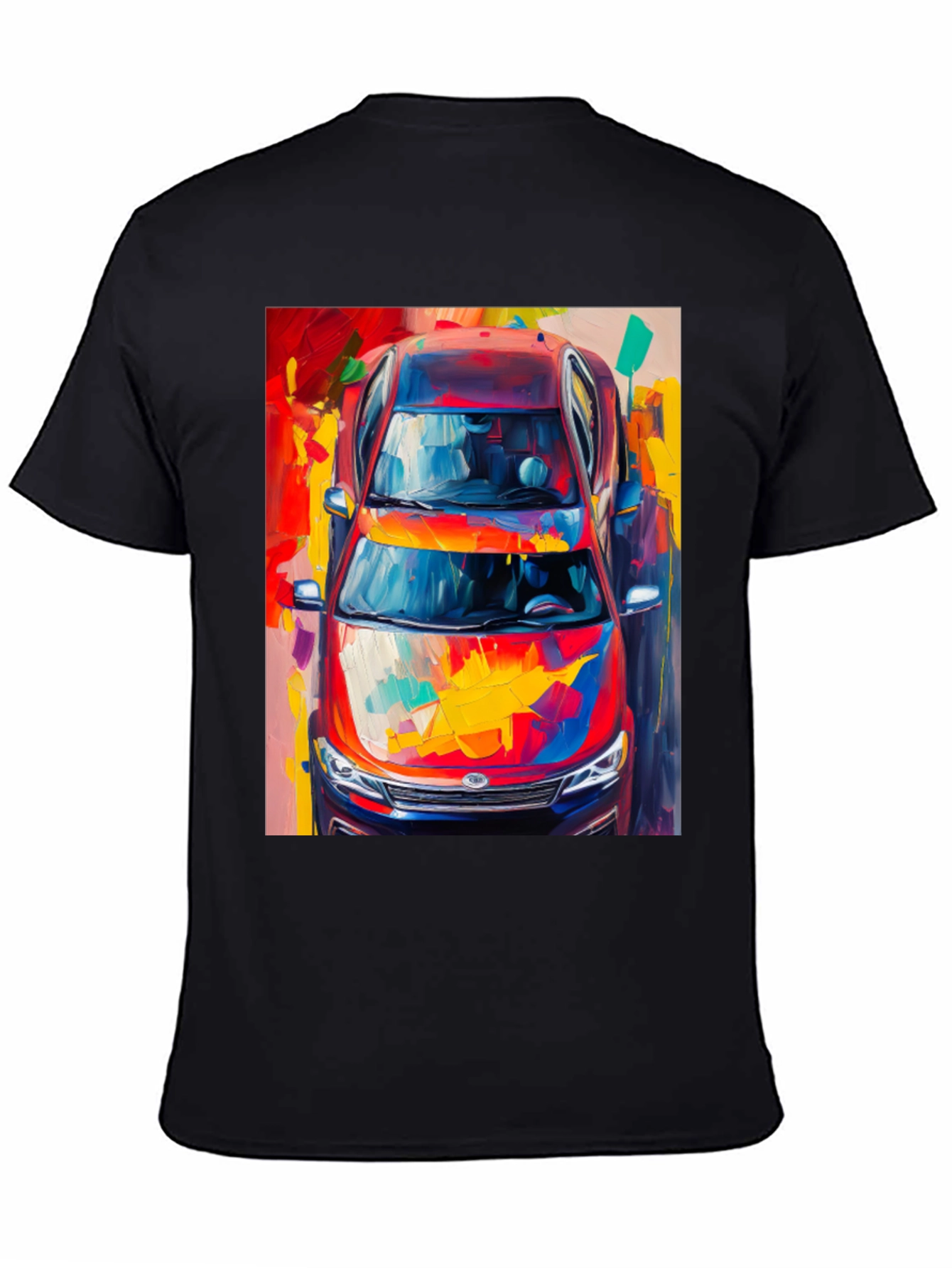 Abstract Car Print T-Shirt