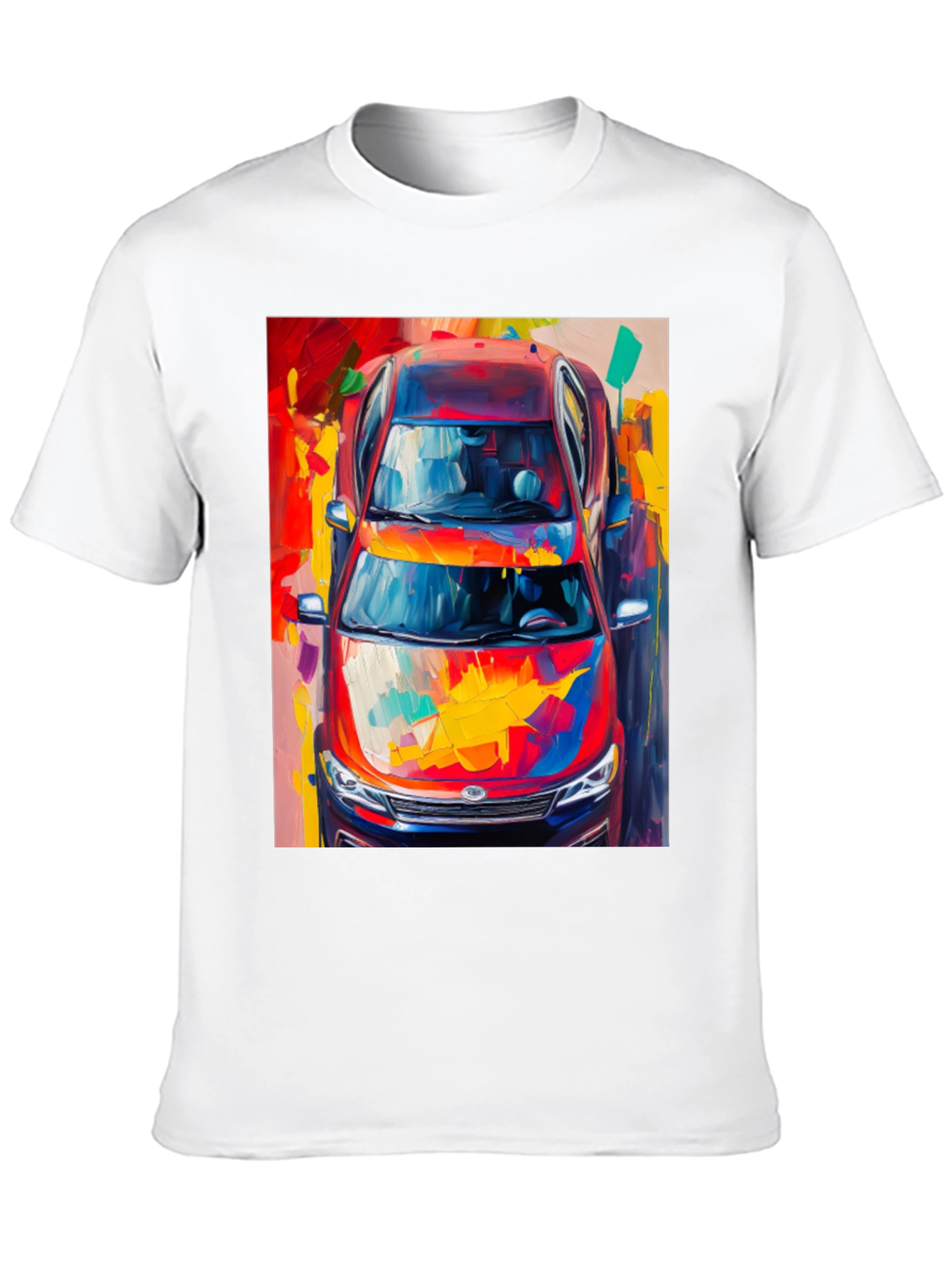 Abstract Car Print T-Shirt