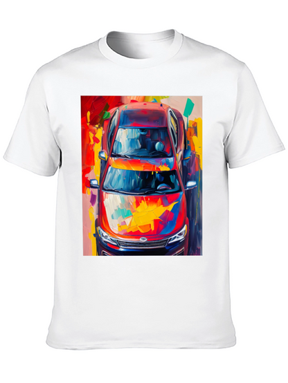 Abstract Car Print T-Shirt