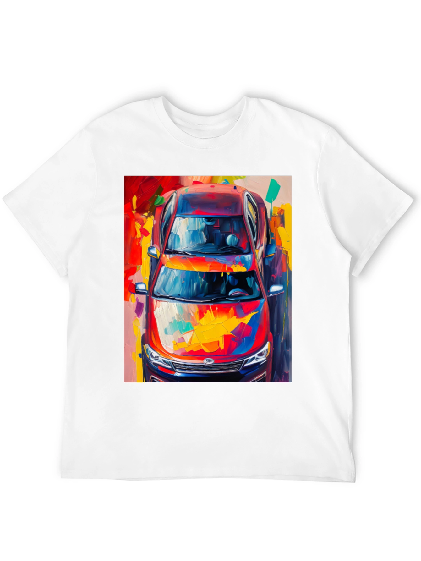 Abstract Car Print T-Shirt