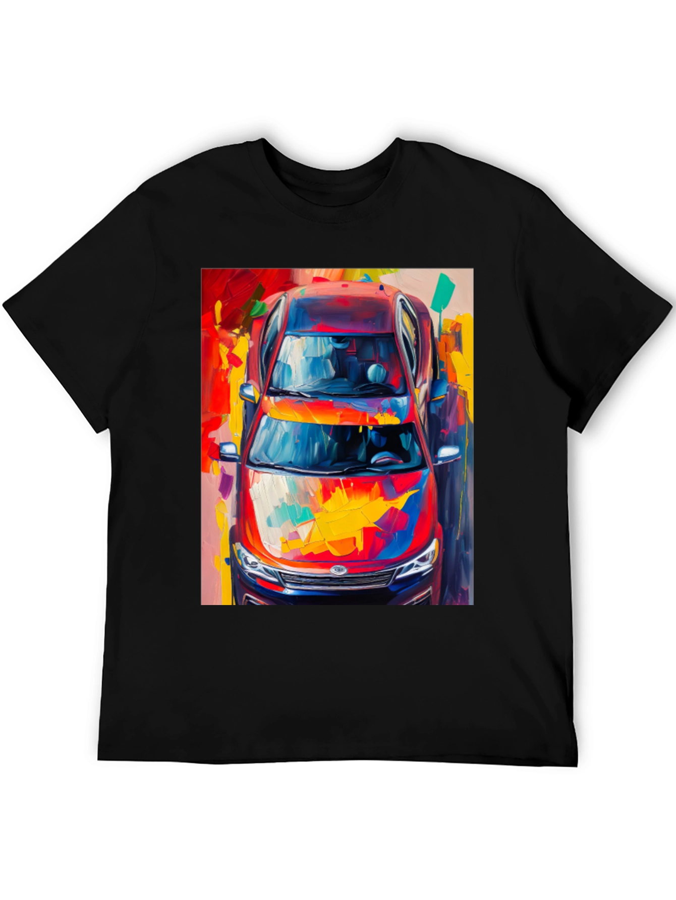 Abstract Car Print T-Shirt