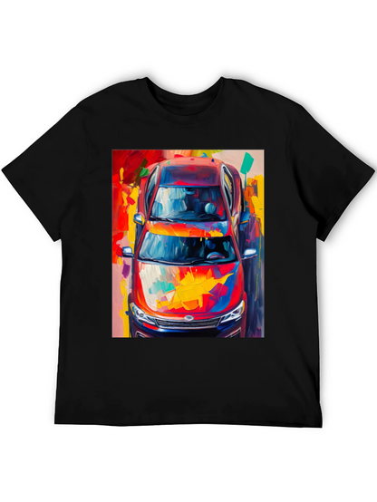Abstract Car Print T-Shirt