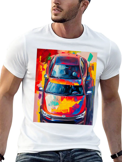 Abstract Car Print T-Shirt